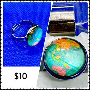 Globe/map ring